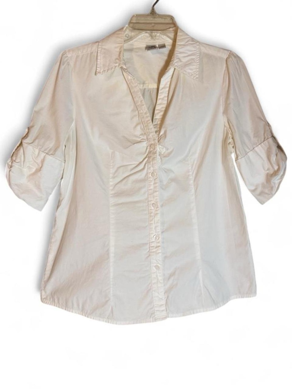 So Wear It Declare It White Button-Front Shirt
